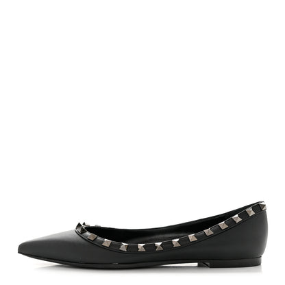 Valentino Garavani Nappa Rockstud Ballerina Flats 37 Black 1 of 9