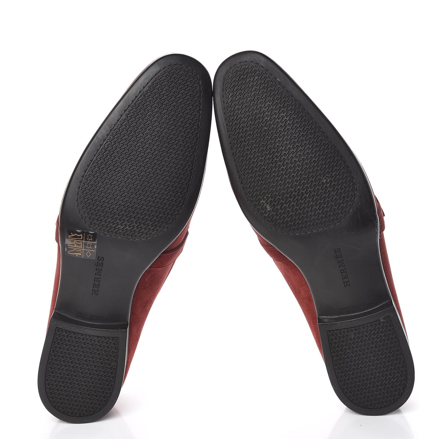 Veau Velours Dan Moccasin Loafers 44 Rouge Brique