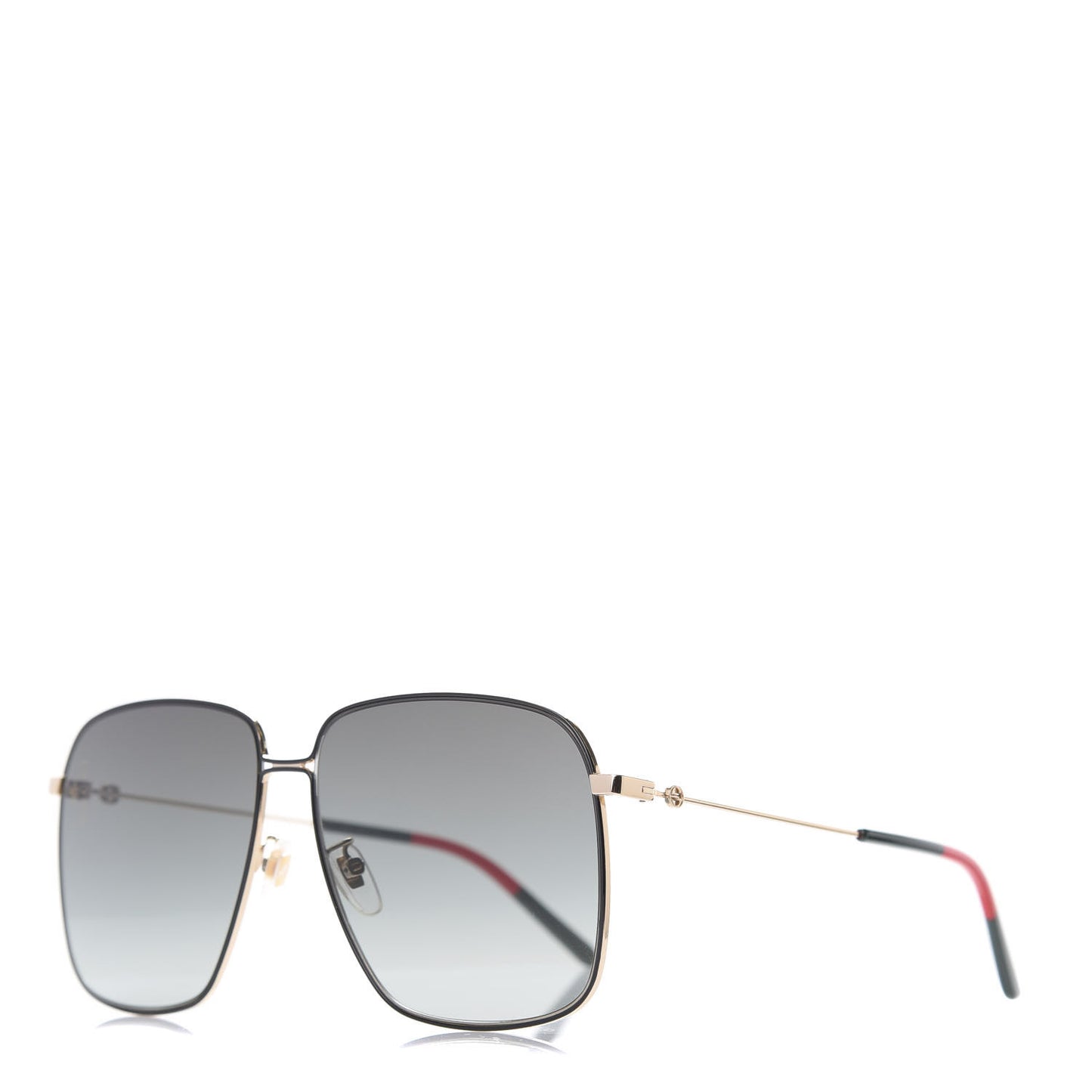 Rectangular Frame Interlocking G Sunglasses GG0394S Green Red