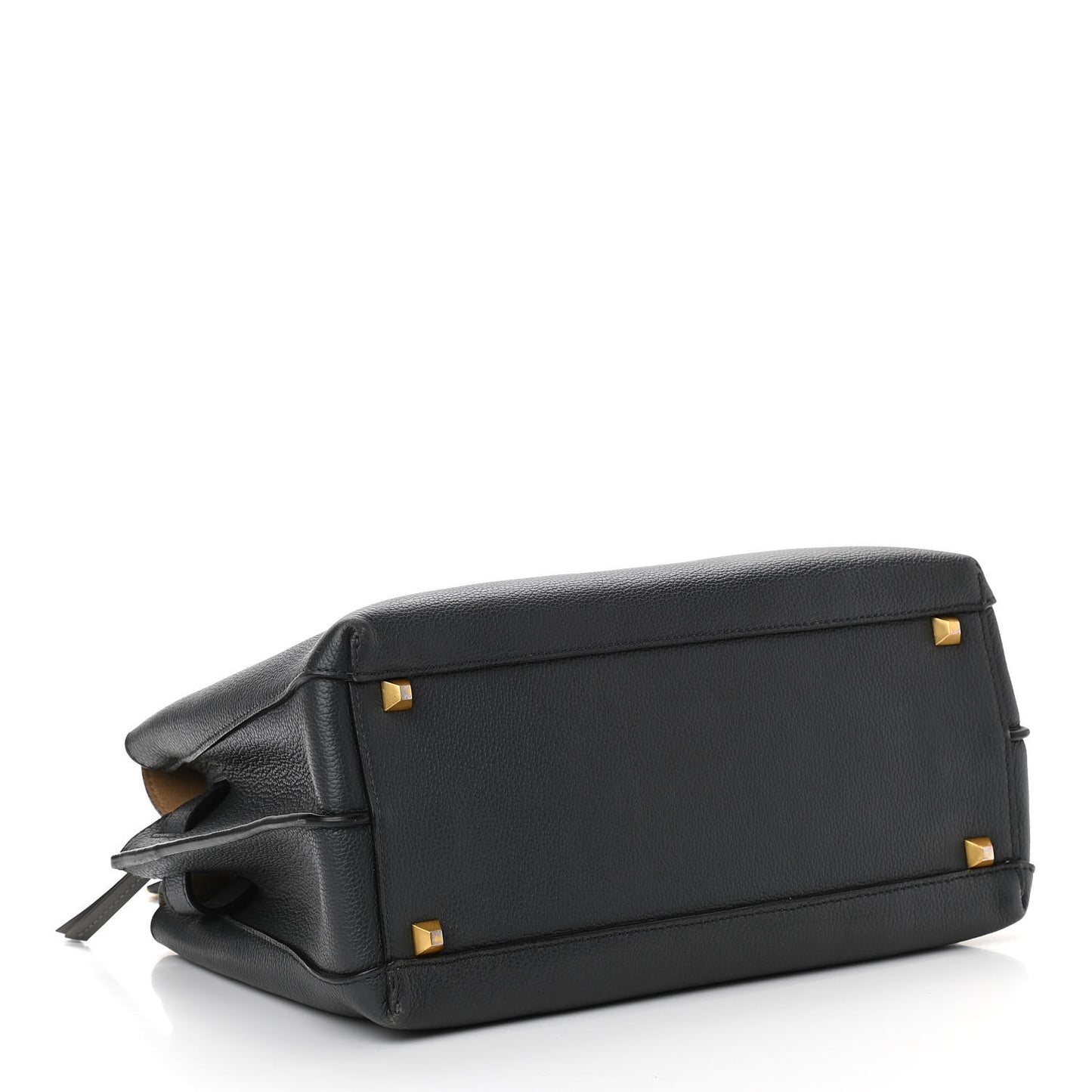 Grained Calfskin Medium Milla Tote Phantom Grey