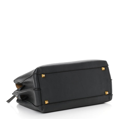 MCM Grained Calfskin Medium Milla Tote Phantom Grey 4 of 11