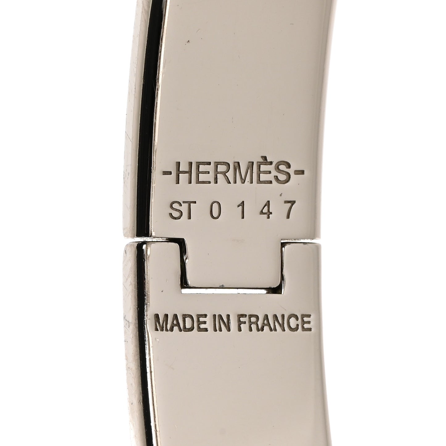 Enamel Narrow Clic Clac H Bracelet PM White