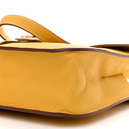Hermes Taurillon Clemence Halzan 31 Jaune Ambre 11 of 16