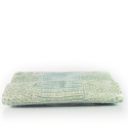 Nancy Gonzalez Crocodile Flap Clutch Seafoam 4 of 8