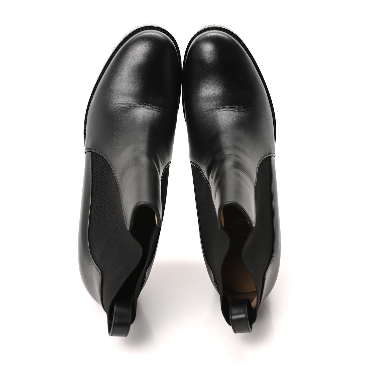 Christian Louboutin Calfskin Marchacroche 70 Chelsea Boots 39.5 Black 2 of 9