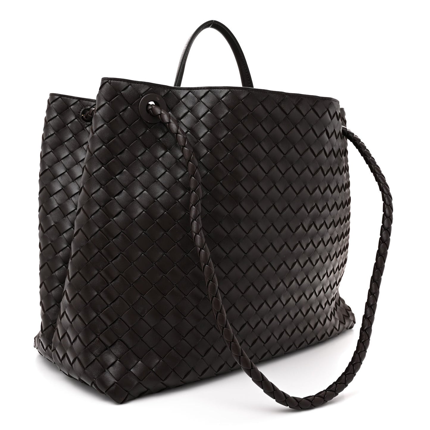 Nappa Intrecciato Large Andiamo Shoulder Bag Fondant