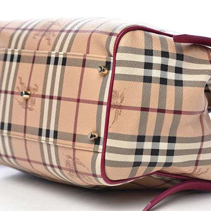 Burberry Haymarket Check Small Canterbury Tote Bright Rhubarb Pink 9 of 10