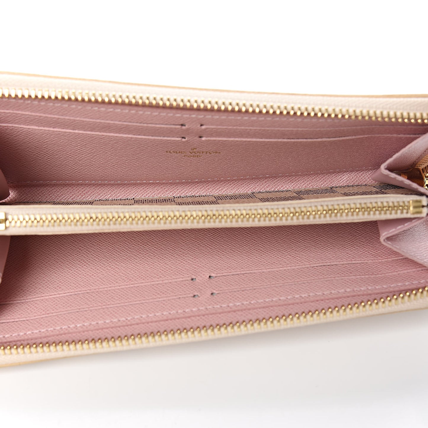 Damier Azur Clemence Wallet Rose Ballerine