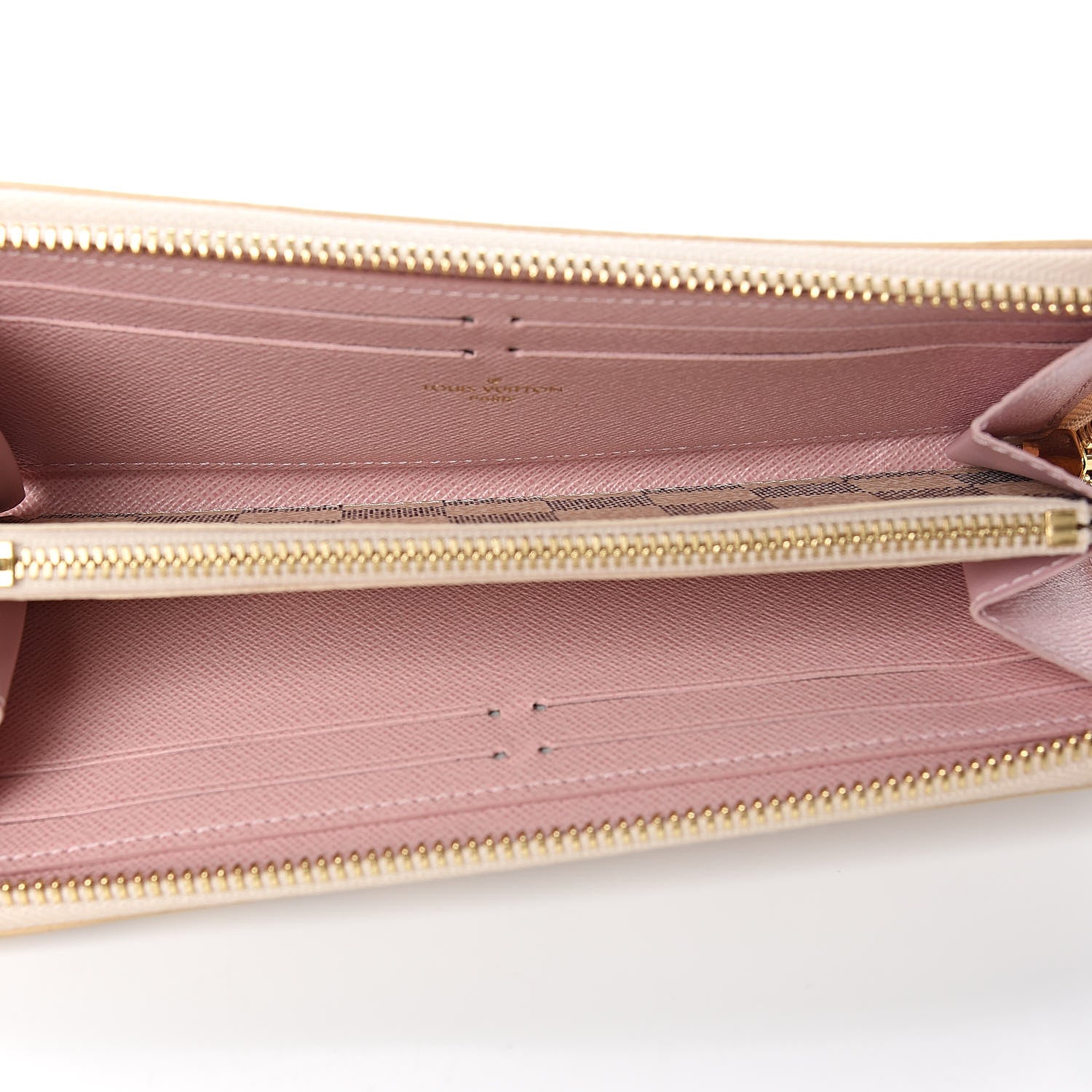 Louis Vuitton Damier Azur Clemence Wallet Rose Ballerine 5 of 8
