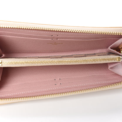 Louis Vuitton Damier Azur Clemence Wallet Rose Ballerine 5 of 8