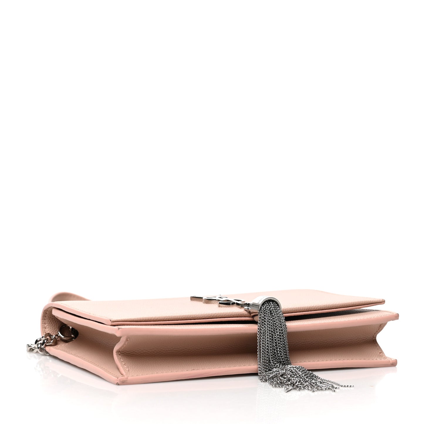 Smooth Calfskin Classic Monogram Kate Tassel Chain Wallet Marble Pink