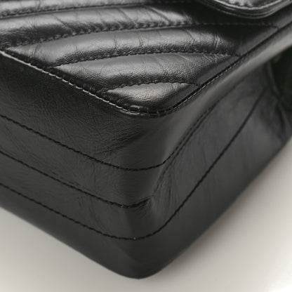 Chanel Aged Calfskin Chevron Quilted 2.55 Reissue Mini Flap So Black 17 of 19