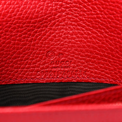 Gucci Pebbled Calfskin Soho Wallet on Chain Tabasco Red 5 of 10