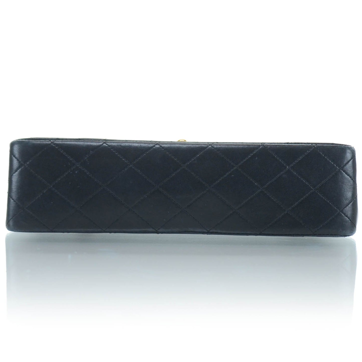 Lambskin Medium Double Flap Black