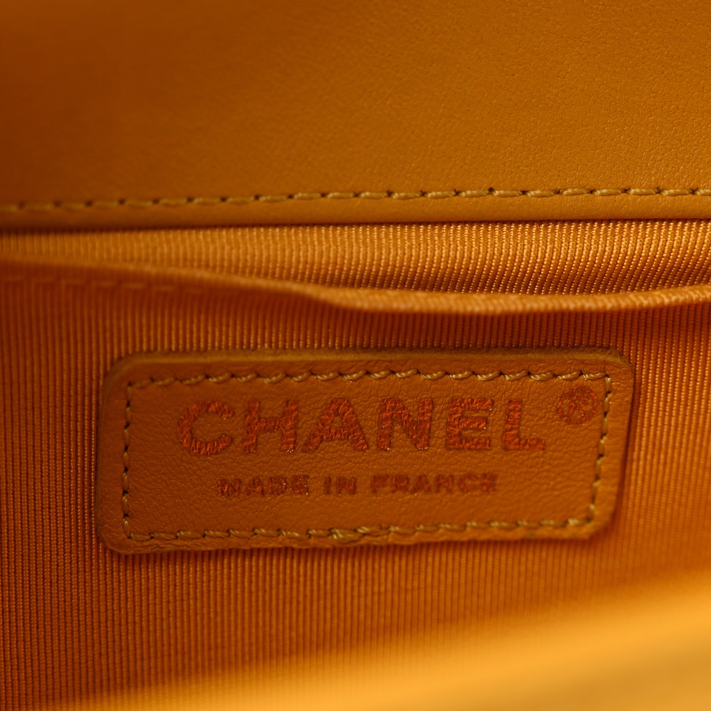 Lambskin Quilted Small Boy Flap Yellow