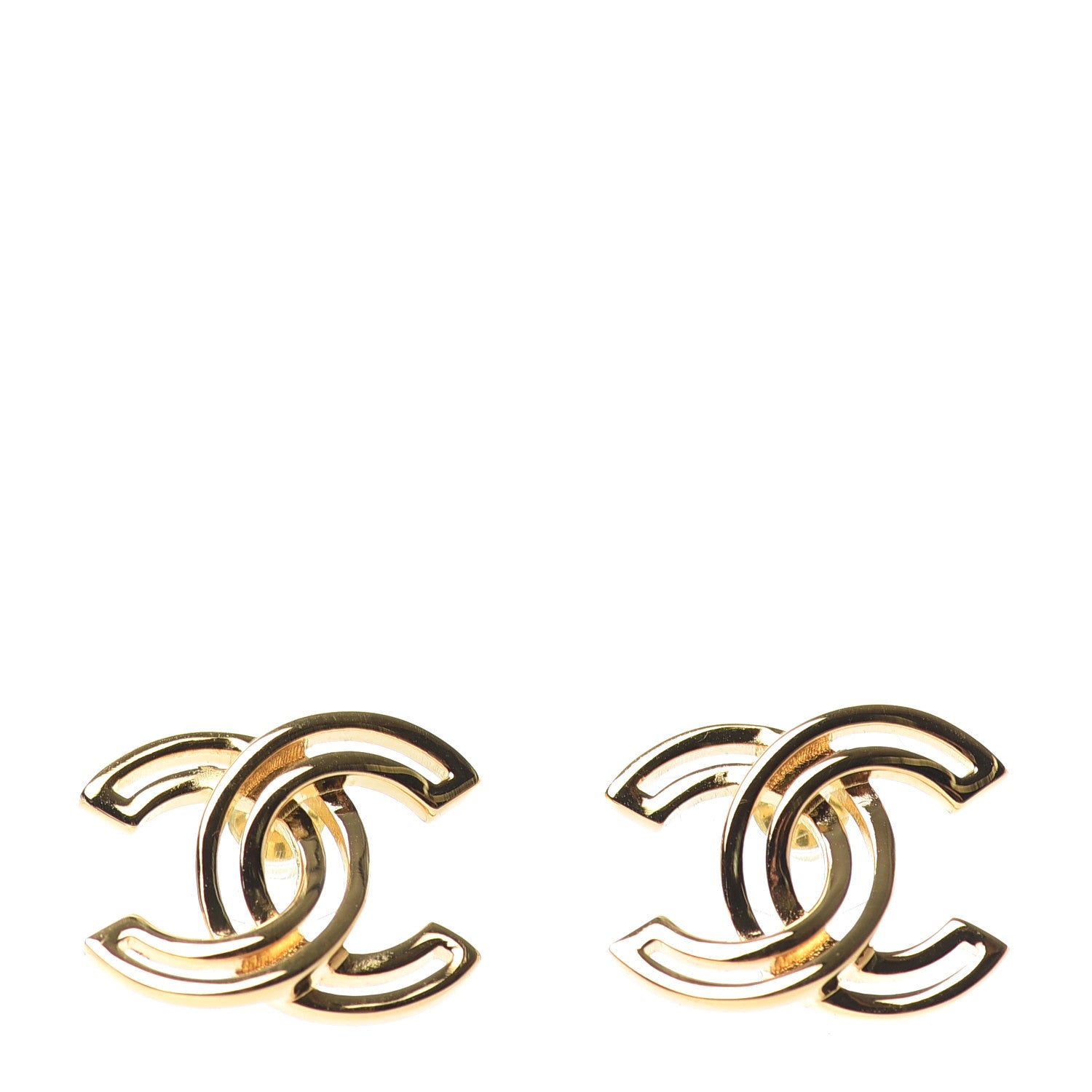 Chanel Metal Obazine CC Earrings Gold 1 of 4