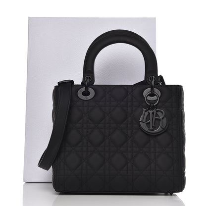 Christian Dior Ultra Matte Calfskin Cannage Medium Lady Dior Black 11 of 11