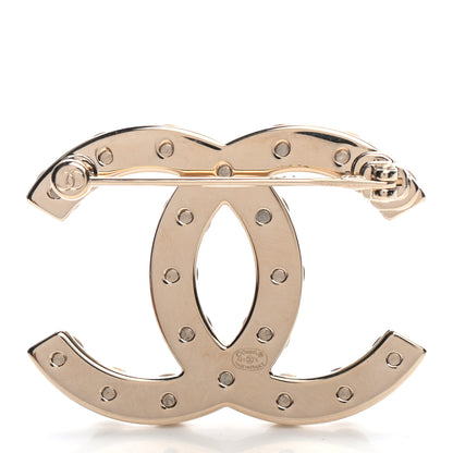 Chanel Pearl CC Brooch Gold 3 of 4