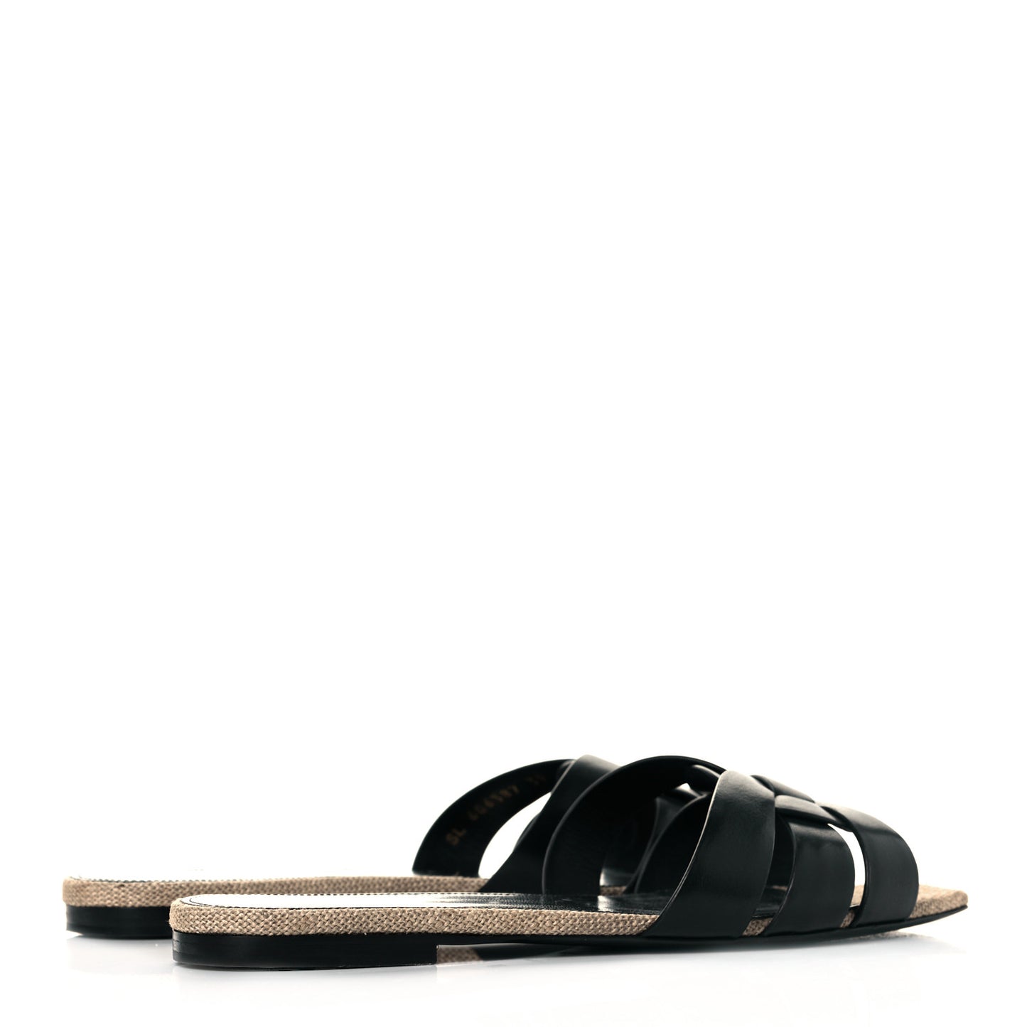 Calfskin Nu Pied 05 Slide Sandals 39 Black