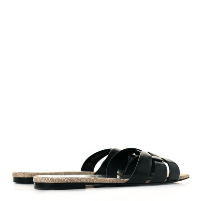 Saint Laurent Calfskin Nu Pied 05 Slide Sandals 39 Black 4 of 8