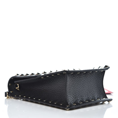 Valentino Garavani Pebbled Calfskin Rockstud Crossbody Black 4 of 7