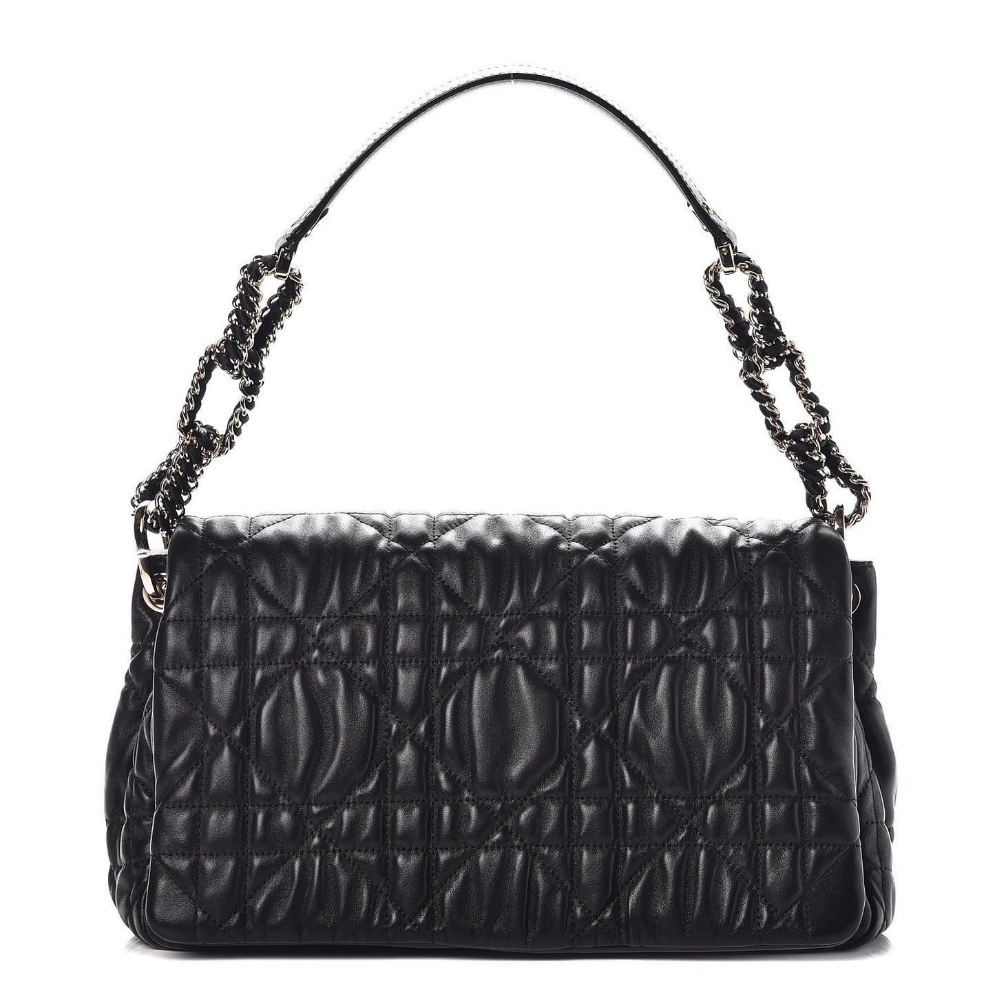 Lambskin Cannage Medium Delidior Flap Bag Black
