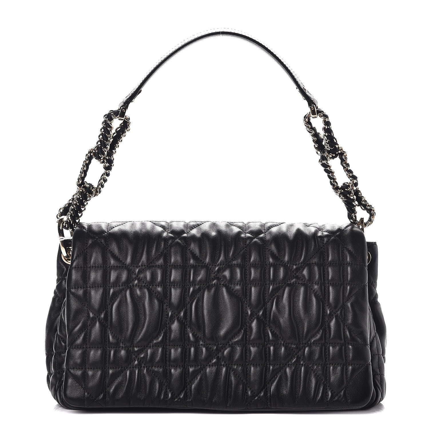 Christian Dior Lambskin Cannage Medium Delidior Flap Bag Black 1 of 7