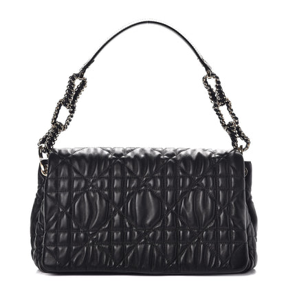 Christian Dior Lambskin Cannage Medium Delidior Flap Bag Black 1 of 7