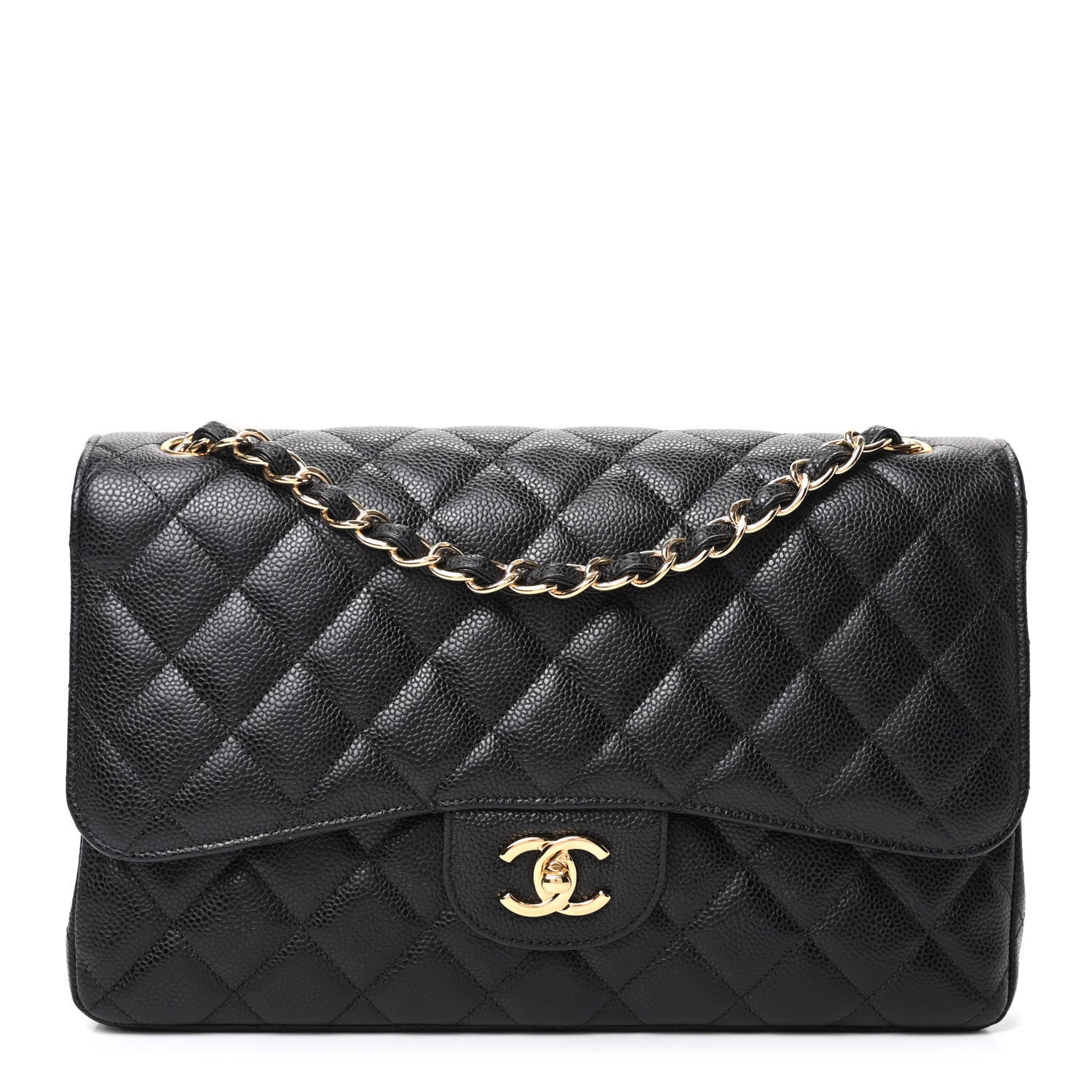 Chanel Caviar Quilted Jumbo Double Flap Black 1 of 9