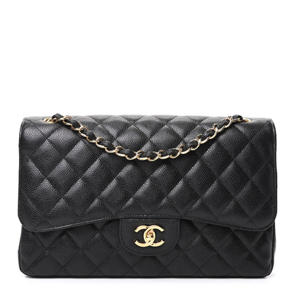 Chanel Caviar Quilted Jumbo Double Flap Black 1 of 9