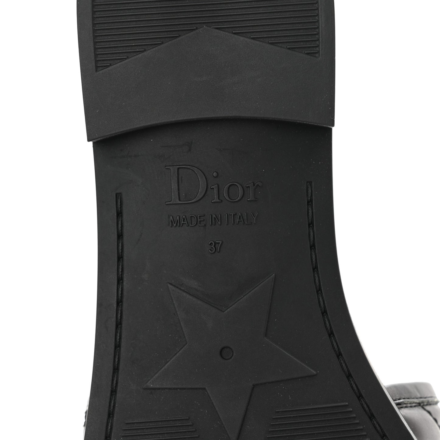 Calfskin Cannage Dio(r)evolution Slide Sandals 37 Black