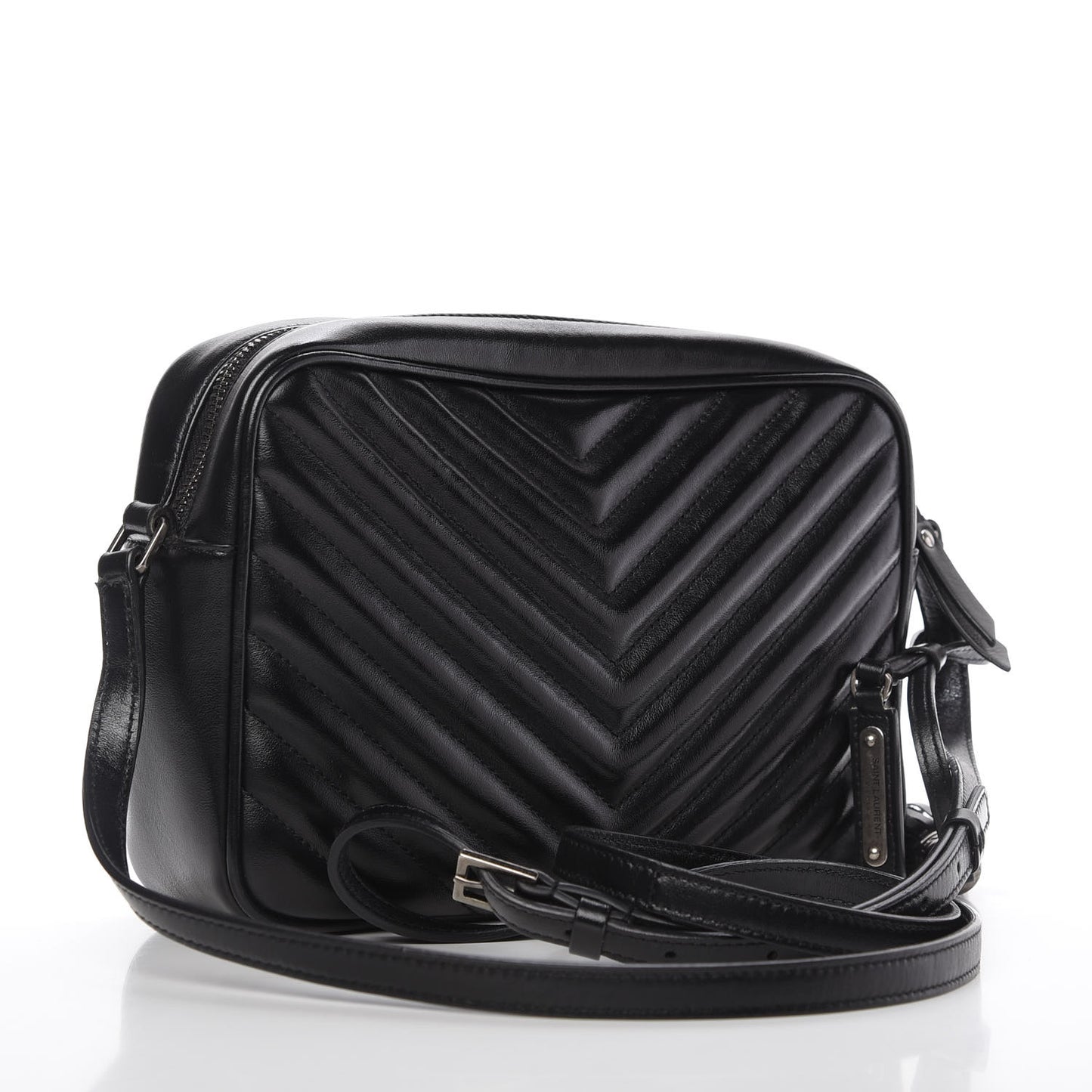 Calfskin Matelasse Monogram Lou Camera Bag Black