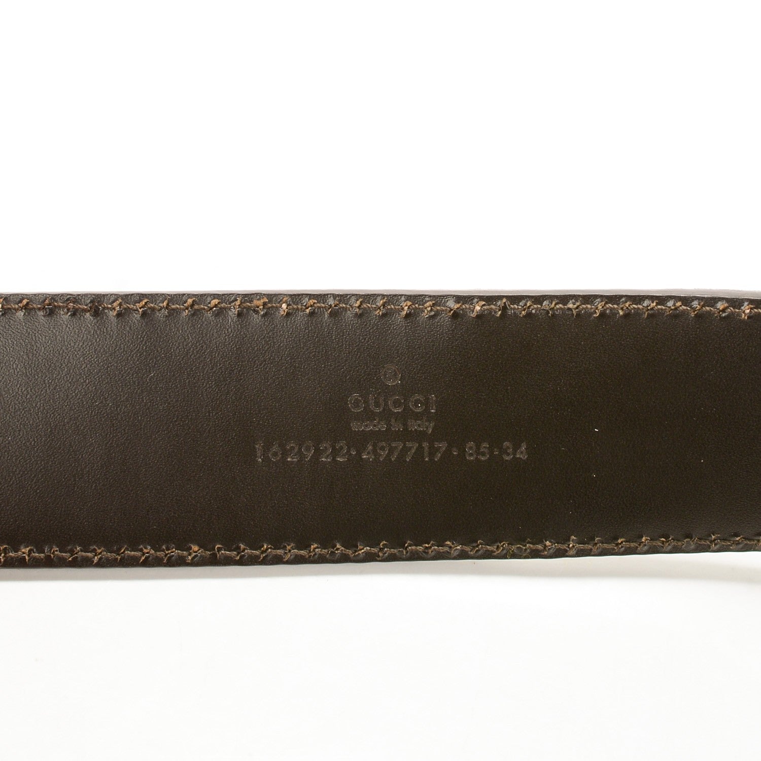 Gucci Guccissima Interlocking G Belt 85 34 Silver 3 of 5