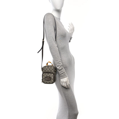 Gucci GG Supreme Monogram Mini Neo Vintage Double Zip Messenger Bag Beige New Acero Crop 2 of 10