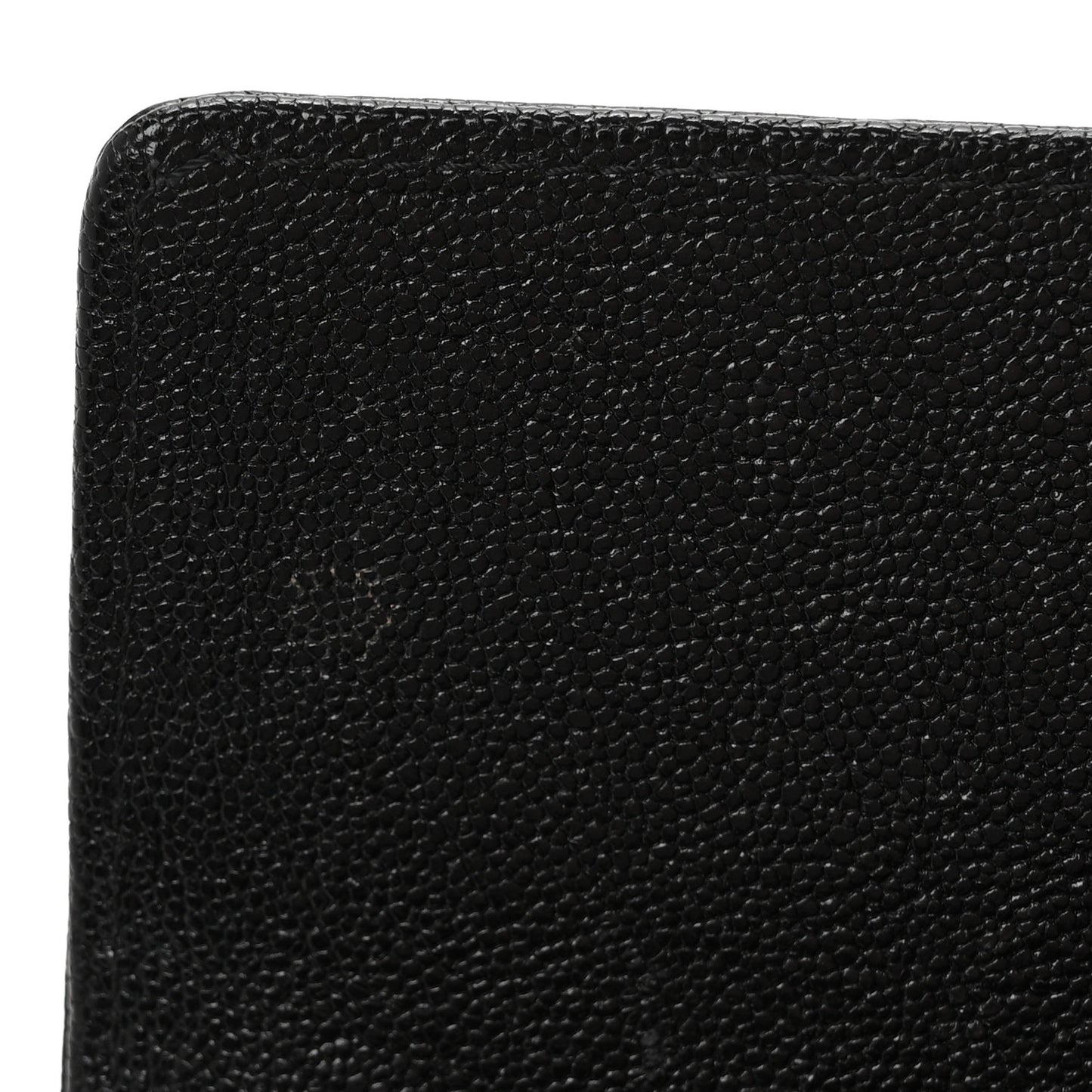 Caviar Quilted Large Boy Gusset Flap Wallet Black