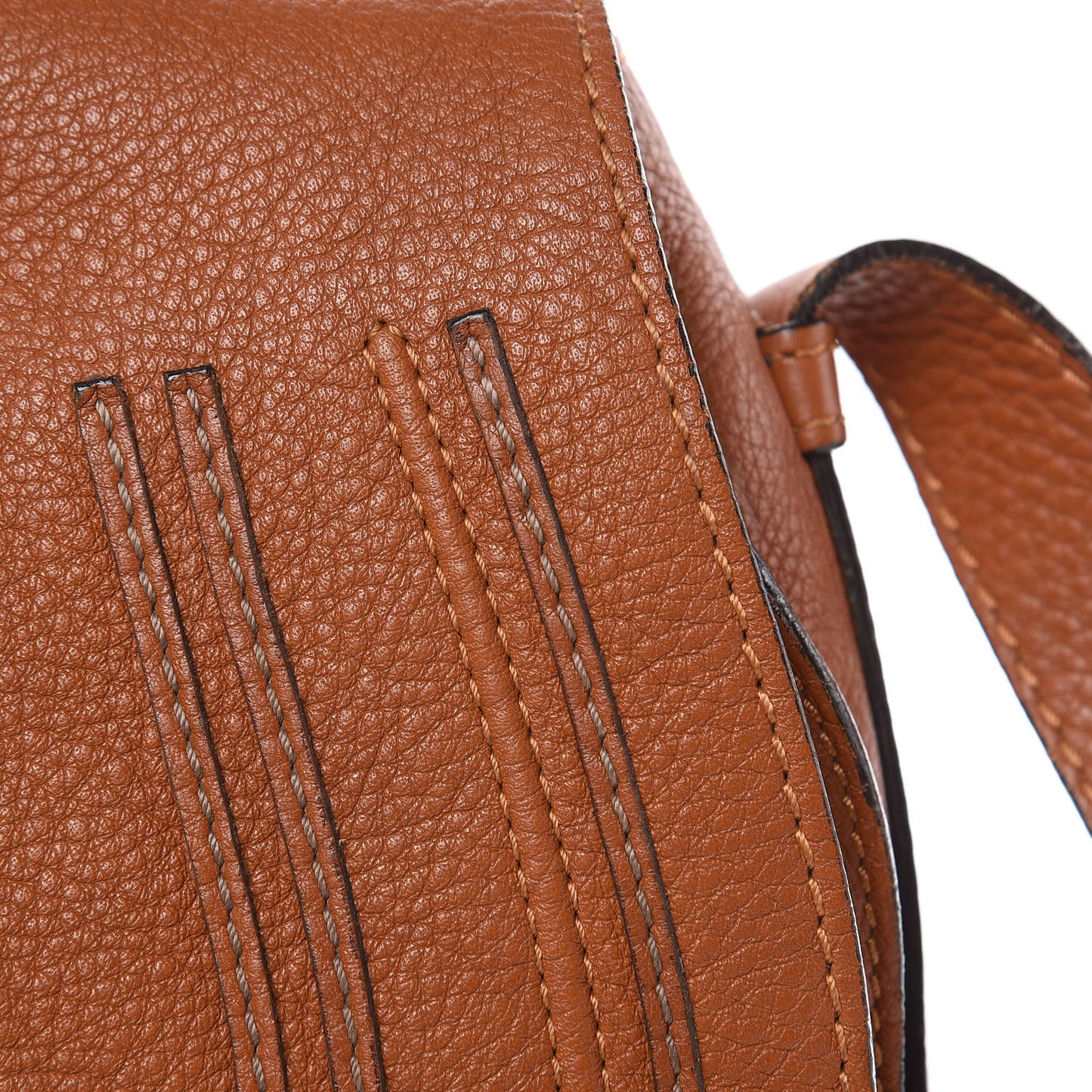 Calfskin Medium Marcie Round Crossbody Bag Tan