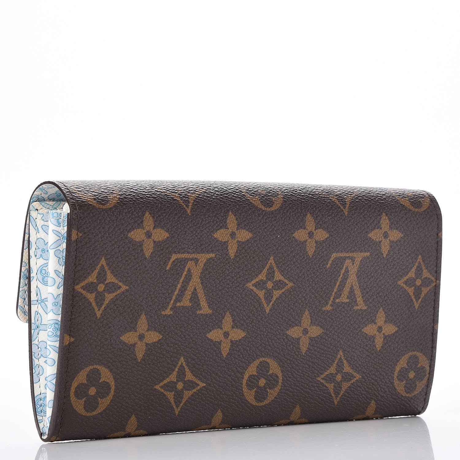 Louis Vuitton Monogram Fleuri Sarah Wallet Violet 3 of 8