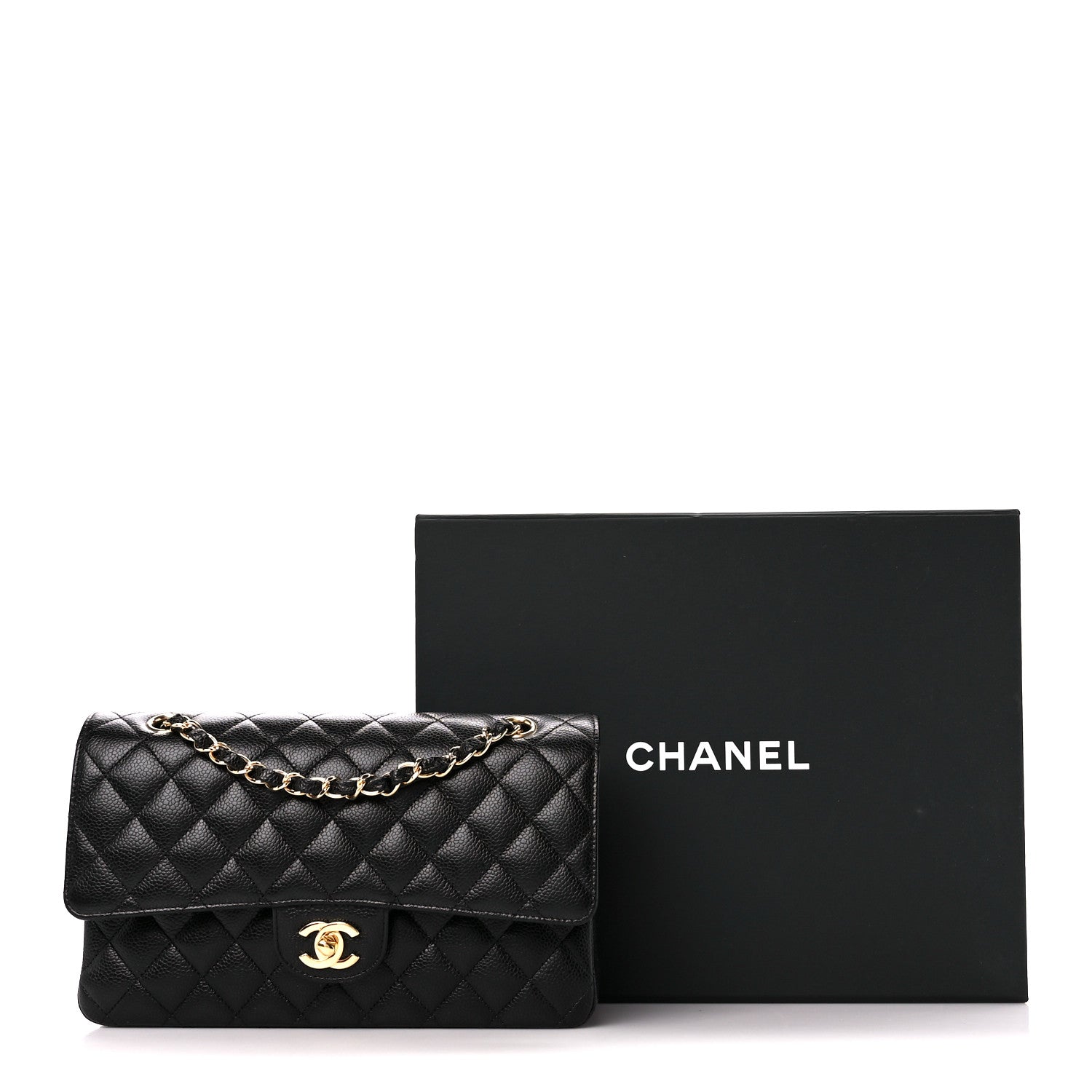 Chanel Caviar Quilted Medium Double Flap Black 12 of 12