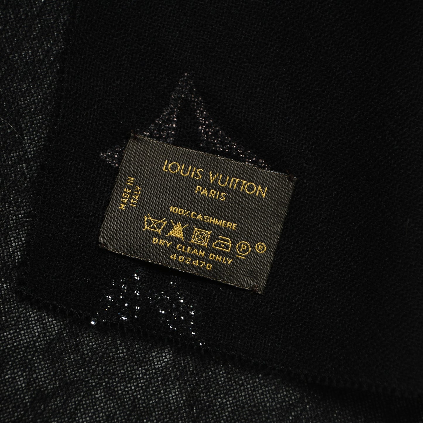 Cashmere Swarovski Crystal Monte Carlo Stole Black