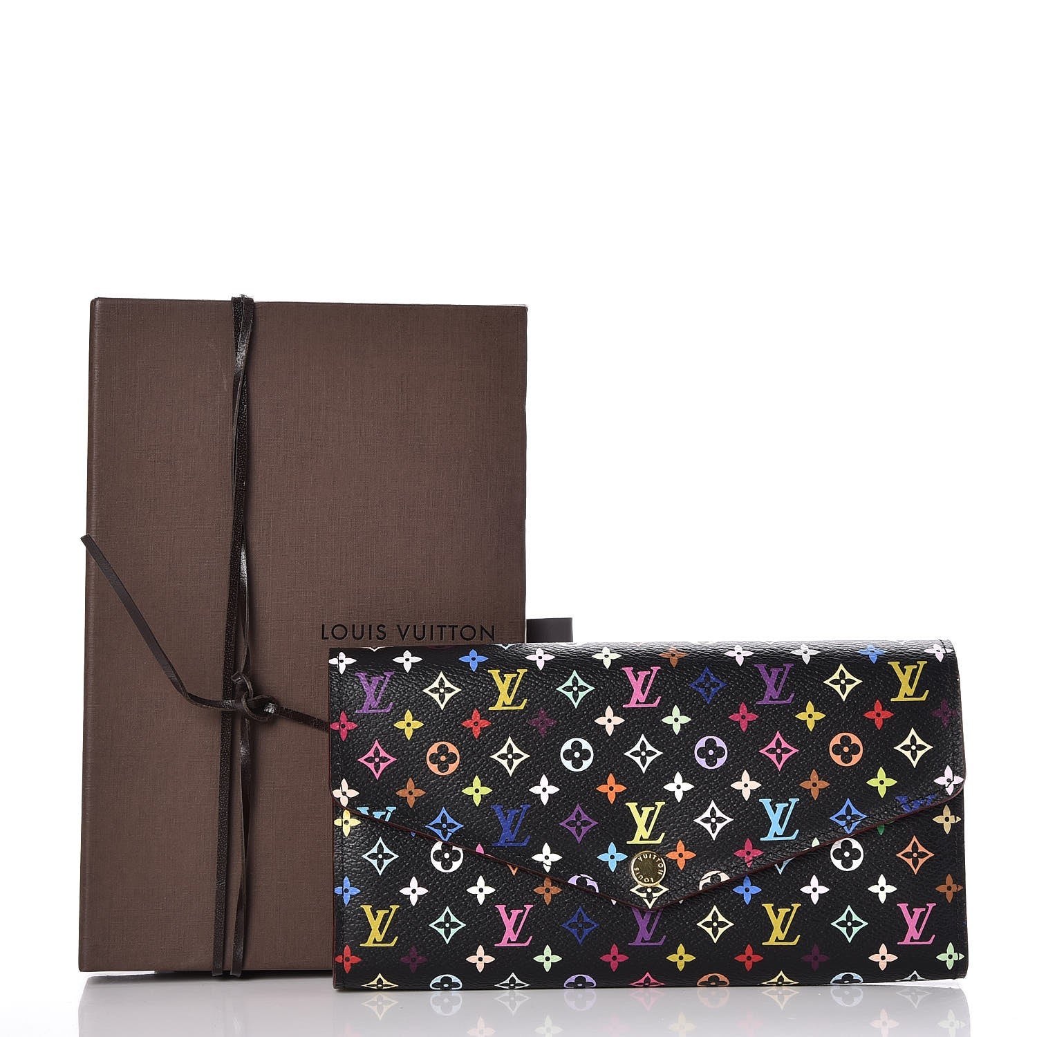 Louis Vuitton Monogram Multicolor Sarah Wallet NM Black Grenade 7 of 7