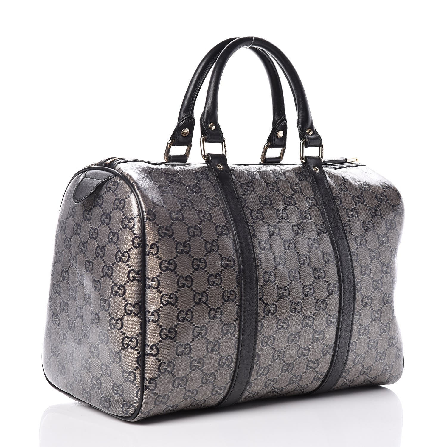Gucci Crystal Monogram Medium Joy Boston Black 3 of 11