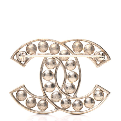 Chanel CC Pearl Brooch Pin Gold 3 of 5