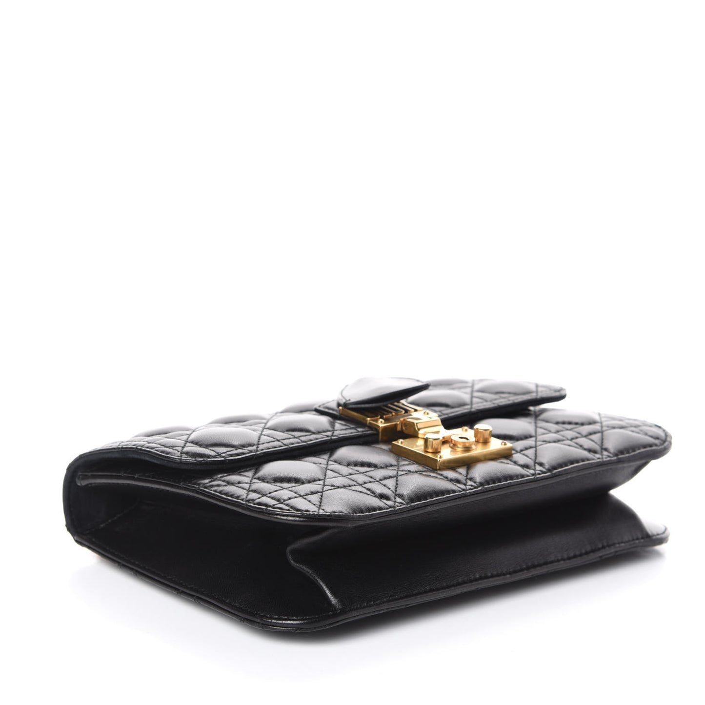 Lambskin Cannage Large Dioraddict Flap Bag Black