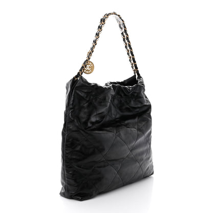 Chanel Shiny Calfskin Quilted Chanel 22 Black 4 of 11