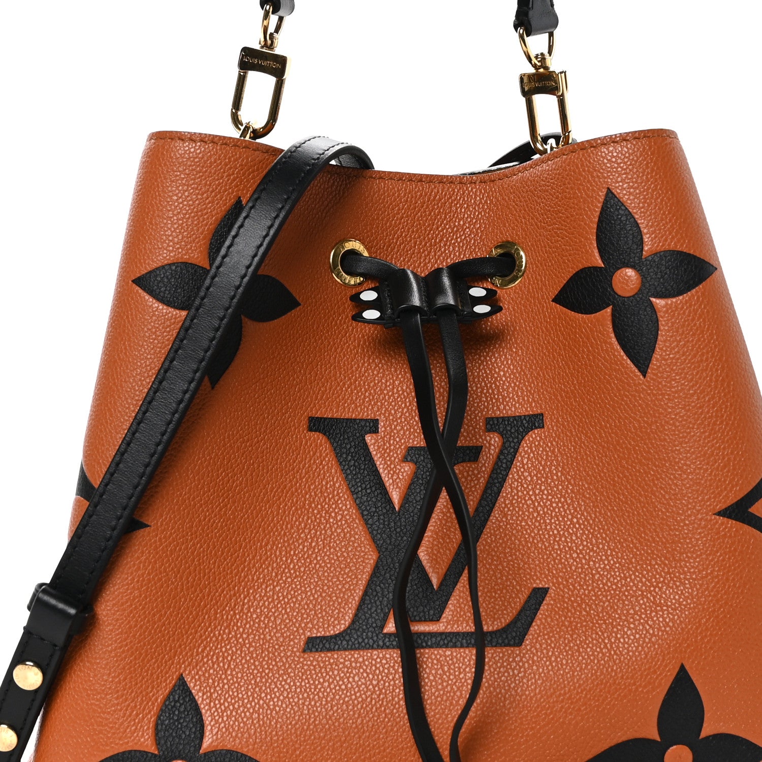 Louis Vuitton Empreinte Monogram Giant Crafty Neonoe MM Caramel Black 8 of 12