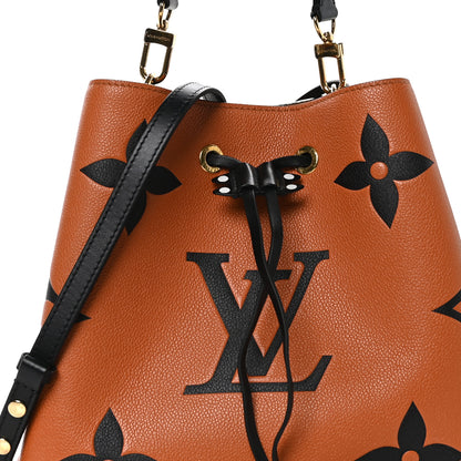 Louis Vuitton Empreinte Monogram Giant Crafty Neonoe MM Caramel Black 8 of 12