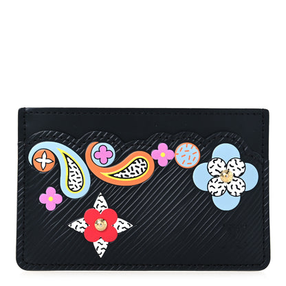 Louis Vuitton Epi Flower Remix Card Holder Black 1 of 7
