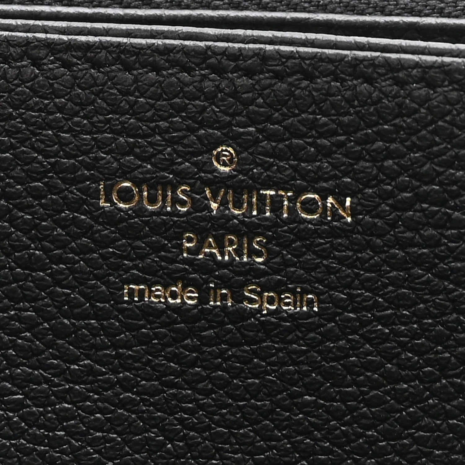 Louis Vuitton Empreinte Monogram Giant Zippy Wallet Black Beige 6 of 7