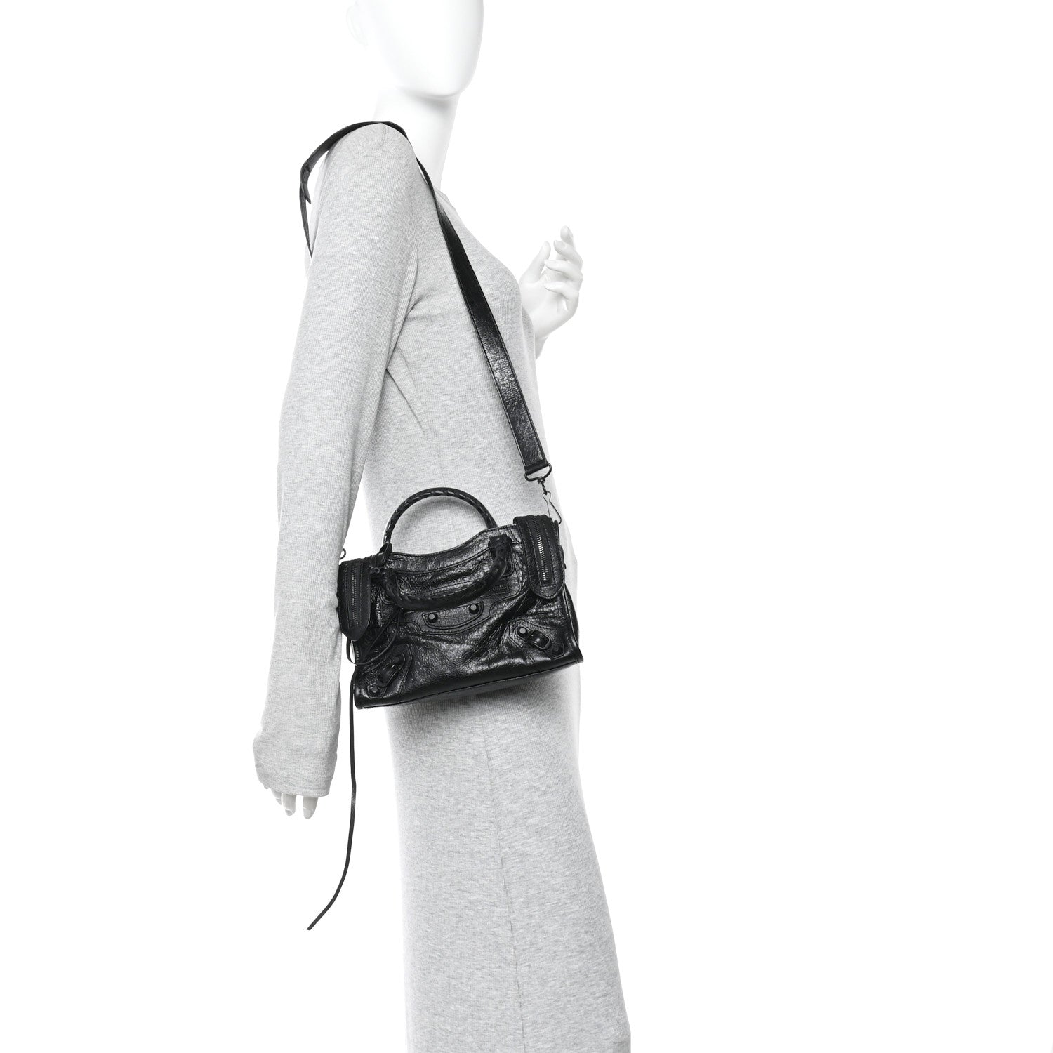 Balenciaga Agneau Arena Classic Black Hardware Mini City Black 2 of 11
