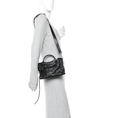 Balenciaga Agneau Arena Classic Black Hardware Mini City Black 2 of 11